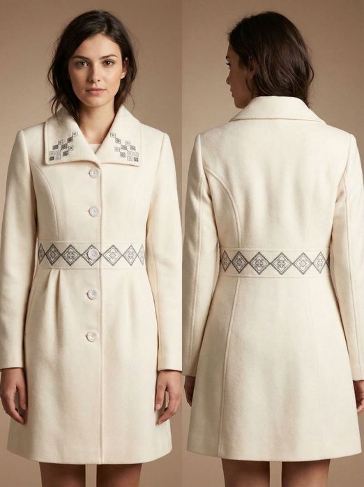 Palton crem Sentierri mar 36-38