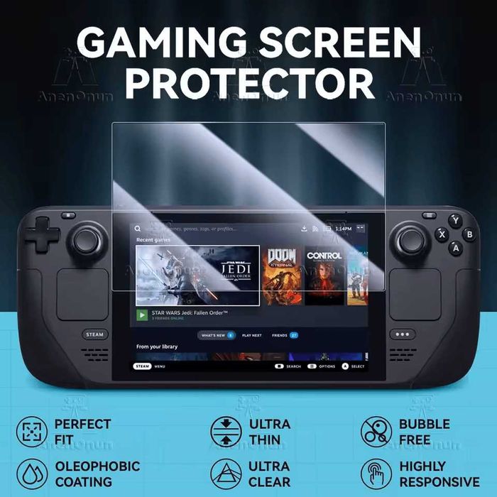 Два Steam Deck Tempered Glass Screen Protectors