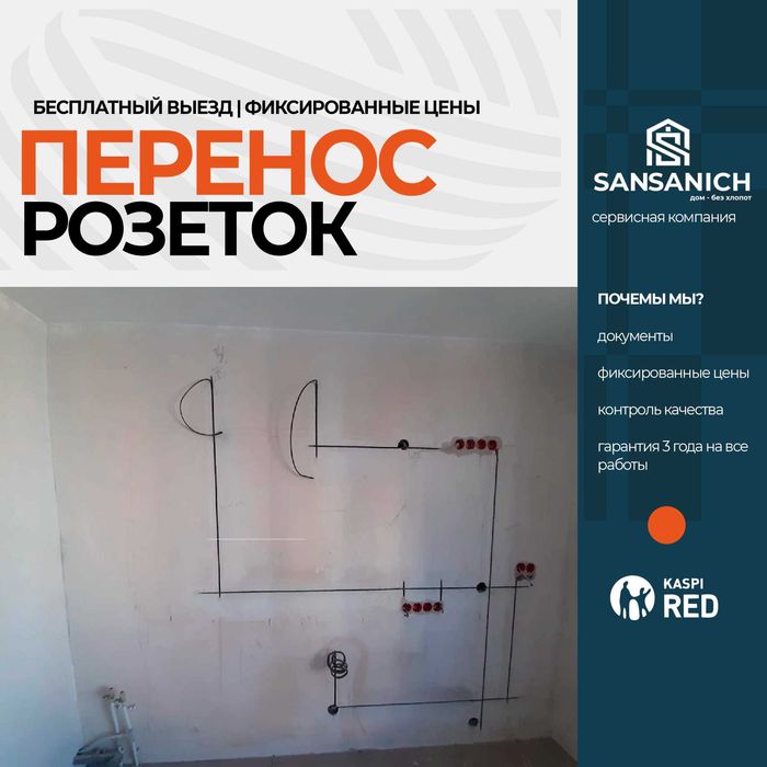 Электрик Перенос розеток