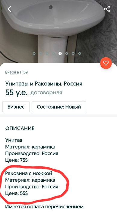 Раковина тюлпан.