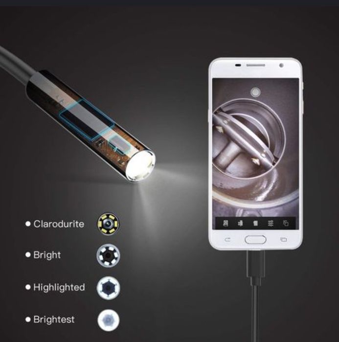 Camera Endoscopică 2m cu leduri ajustabile Waterproof HD720p 5.5mm ITP