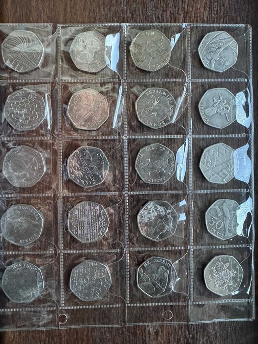 Colecție 20 monede britanice 50p – comemorative, olimpice, Beatrix Potter
