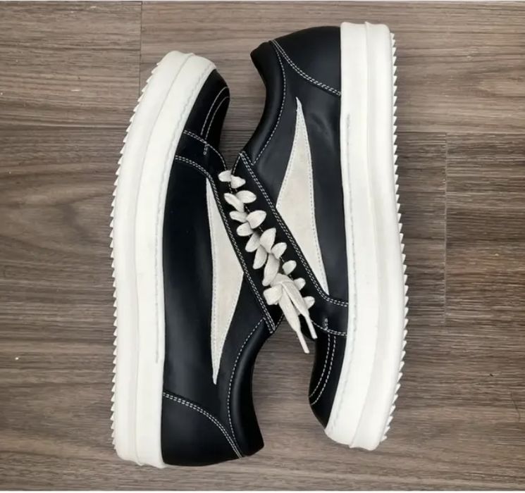 Rick Owens Vans (Black/negru), Piele
