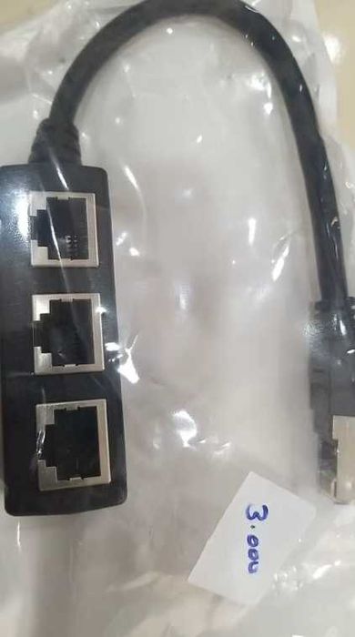 NOU Cablu Adaptor Splitter Ethernet 3x