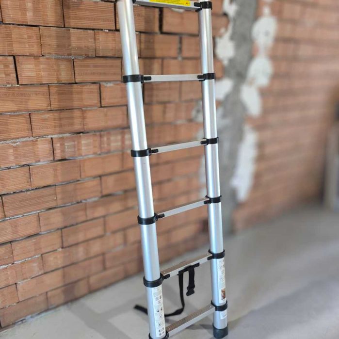 Стълба алуминева телескопична 3.8м, 150кг, 13 секции