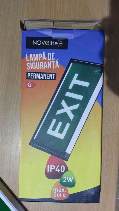 Set lampi de EXIT, lampi de siguranta, doua bucati
