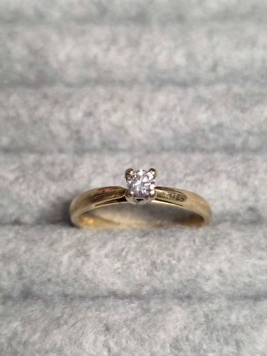 Inele logodna Aur cu diamant natural