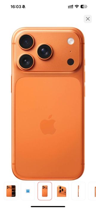 Смартфон Apple iPhone 17 Pro 256Gb оранжевый