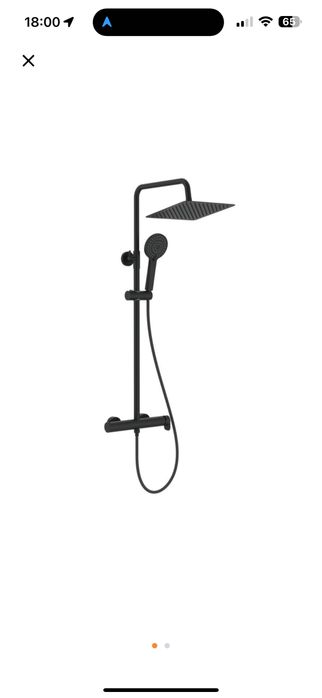 Sistem de dus Roca Vega Plus Square negru