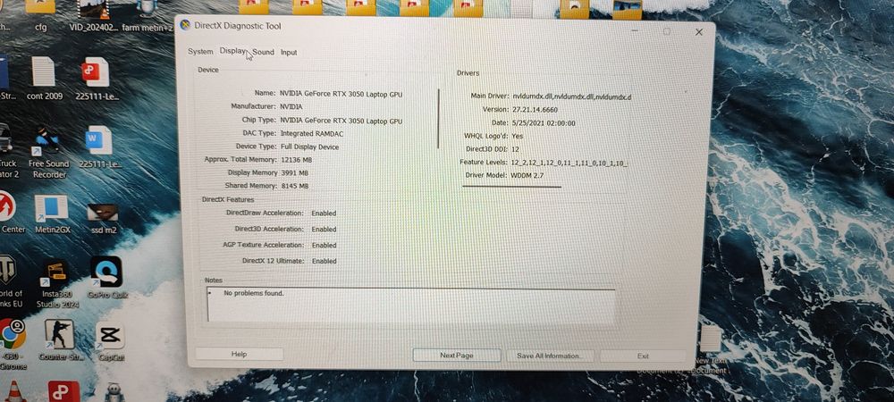 Vând laptop Lenovo Legion i5/ RTX 3050/ 16gb ram