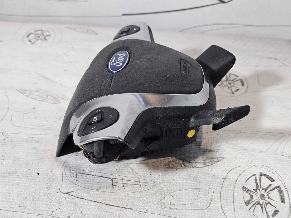 Airbag volan cu comenzi Ford Kuga MK2 / Focus MK3 / C-Max MK2 2012-2019 2013 2.0 TDCi 103kW Cod OEM: EM51-R042B85-BA, EM51R042B85BA (5E3)