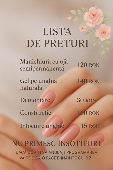 Manichiură cu gel / Semi / Nail Art – preț accesibil