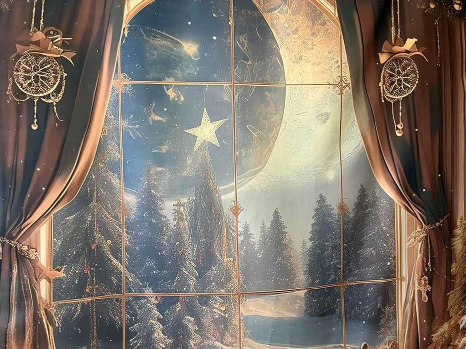 Коледен фон текстил като нов