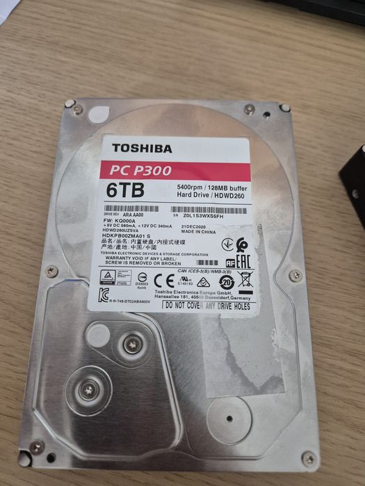 Хърд дискове Toshiba P300- 4T и 6T. НОВИ!