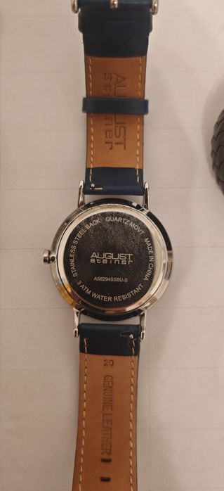 Set ceas (curea de piele + curea metalica) si bratara August Steiner