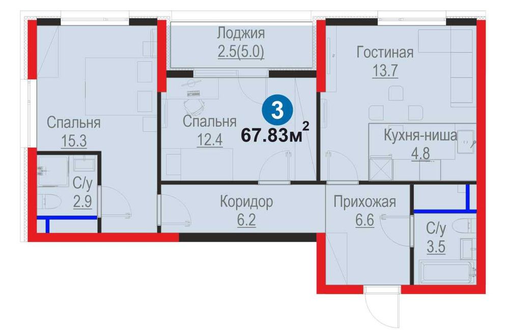 Бектемирский р-н !! ЖК Yangi Baxt !! От 843у.е. за кв. м. (LY)