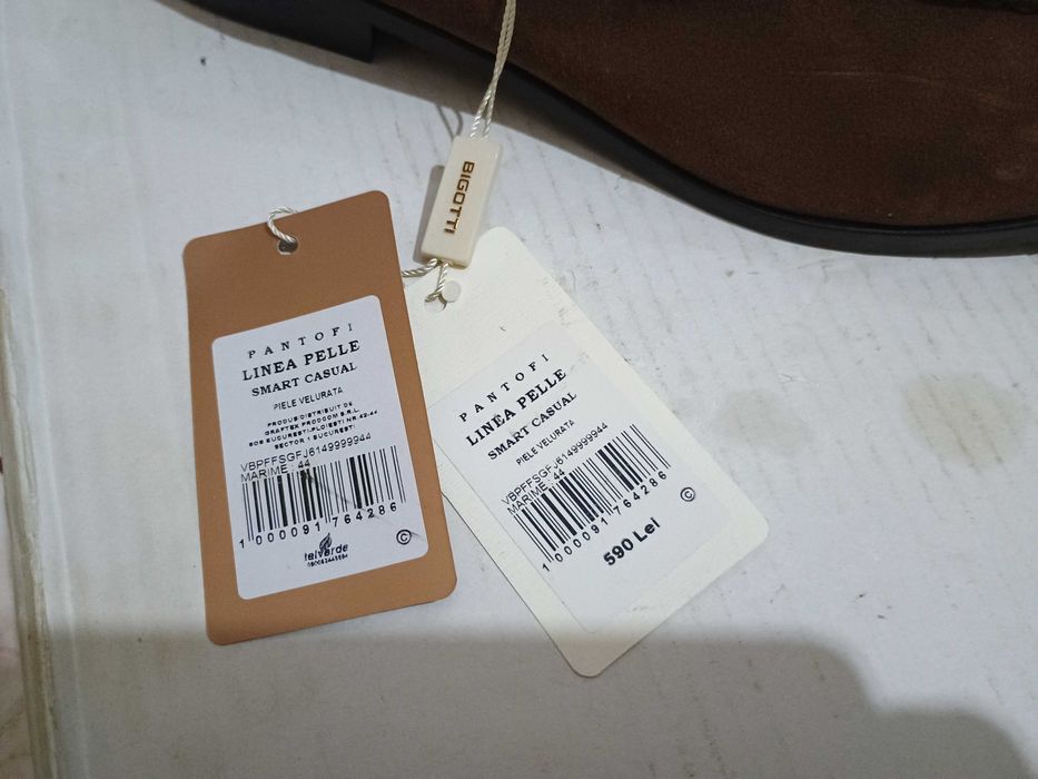 Pantofi bărbati piele Bigotti . Mărimea 44