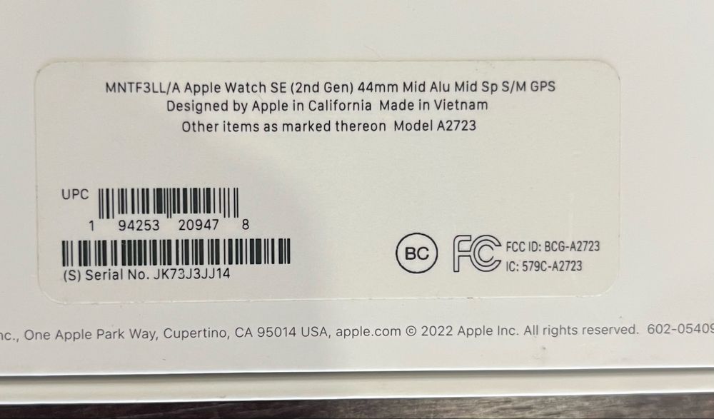 Apple watch SE 2 gen 44mm