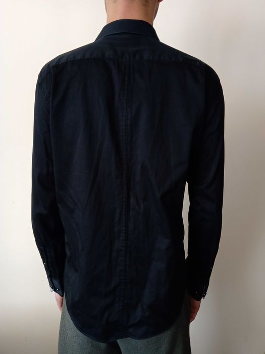 Черна мъжка риза Теодор, Slim fit