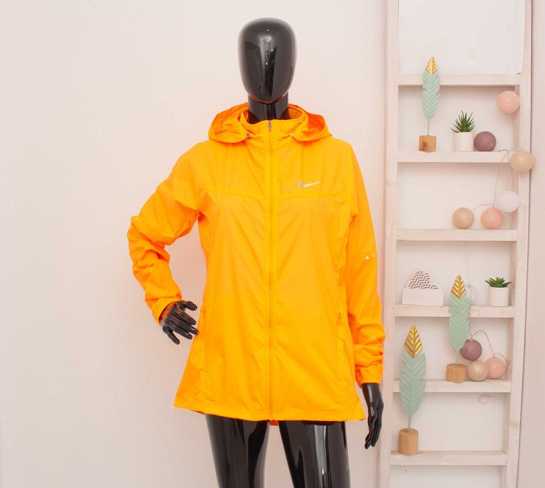 Nike оригинално дамско яке оранжево с качулка ветровка горница L