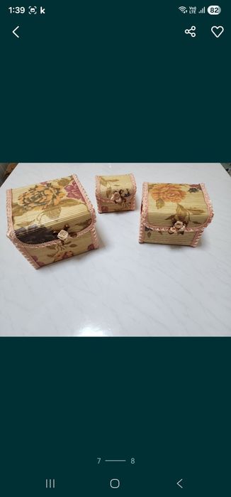 Вентилятор ручной и шкатулки набор