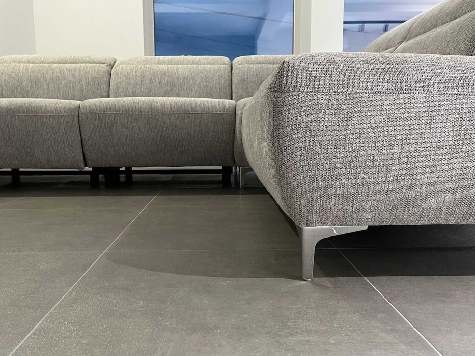 Canapea Premium din Material Textil cu Fotoliu Electric