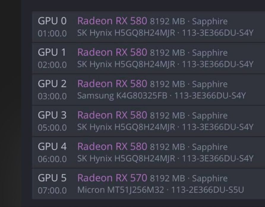 Продава се mining rig с 7 видеокарти