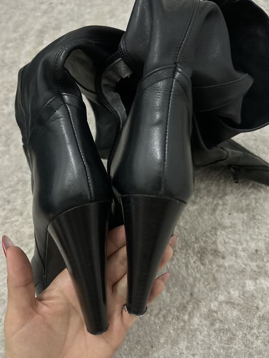 Cizme lumgi din piele