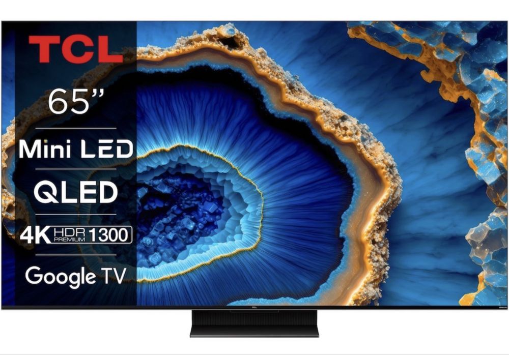 TCL MiniLed 65C805, 65" (164 см), Smart Google TV, 4K Ultra HD, 100 Hz