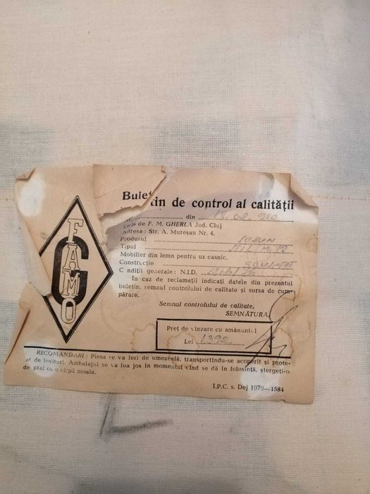 Set Mobilă Vintage Madrigal (FAMO Gherla 1980) – Stare de colectie