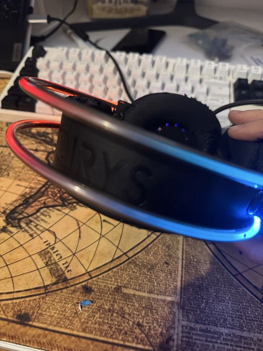 Căști Gaming Aqirys Cygnus RGB cu Microfon – Defecte, pentru Reparații sau Piese