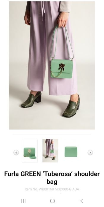 Сет чанта с портмоне Фурла Тубероза ментова зелена #furlatuberosamintg