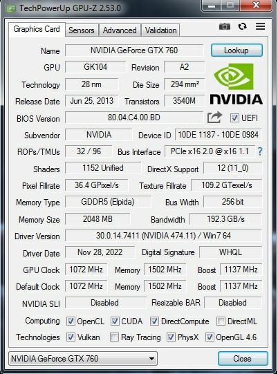 Продам видеокарту GTX760 - 2GB