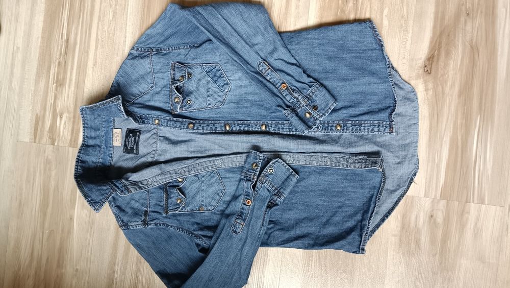 Cămașă denim Zara măr 152