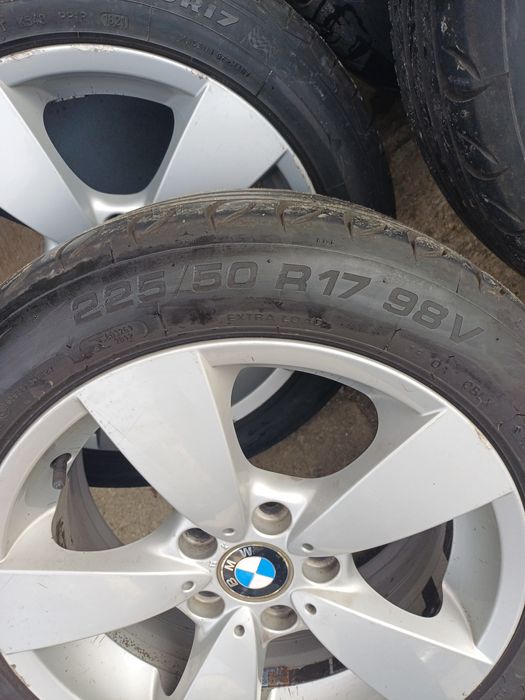 Jante aluminiu BMW  R 17 5x120 cu anvelope vară