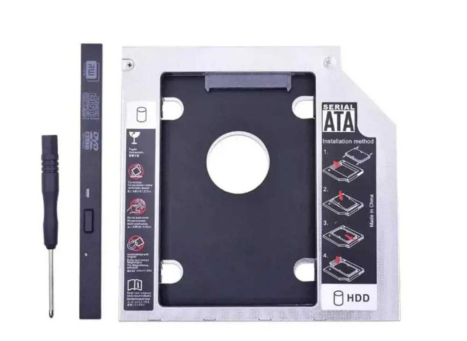 Adaptor Caddy pt al doilea hard SSD la laptop 9,5 mm sau 12,7 mm NOU
