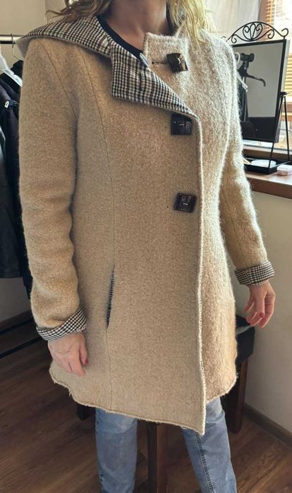 Дамско палто Стеса размер 42 неносено полиестер/вълна 2 лица