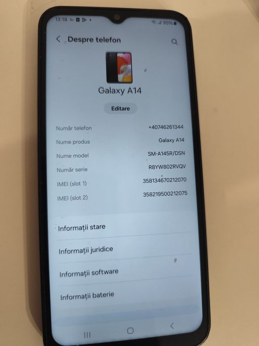 Samsung Galaxy A14 stare foarte buna