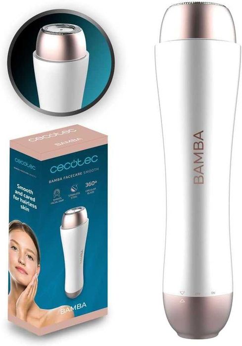 Епилатор за лице Cecotec Rasuradora за лице Cecotec Facecare Smooth от неръждаема стомана със защитен капак