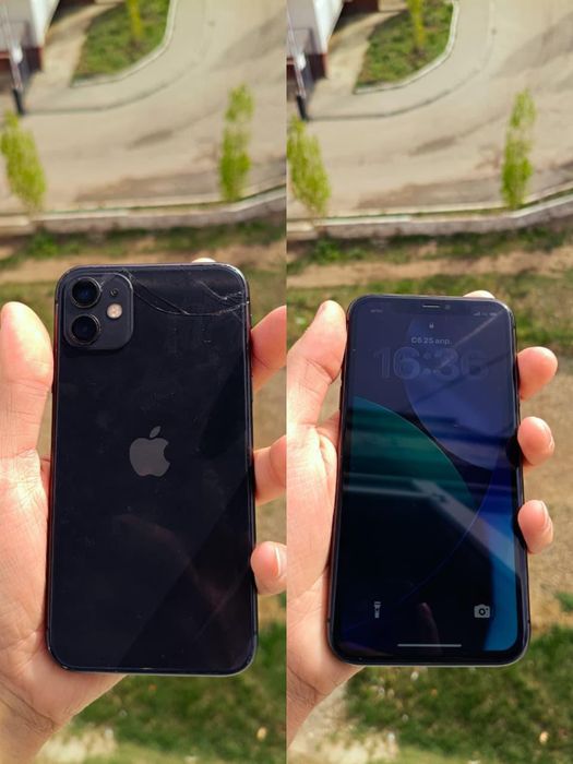 iPhone 11
•Цвет-Midnight 
•Память-128GB
•Емкость-77%
•Комплект-К сожал