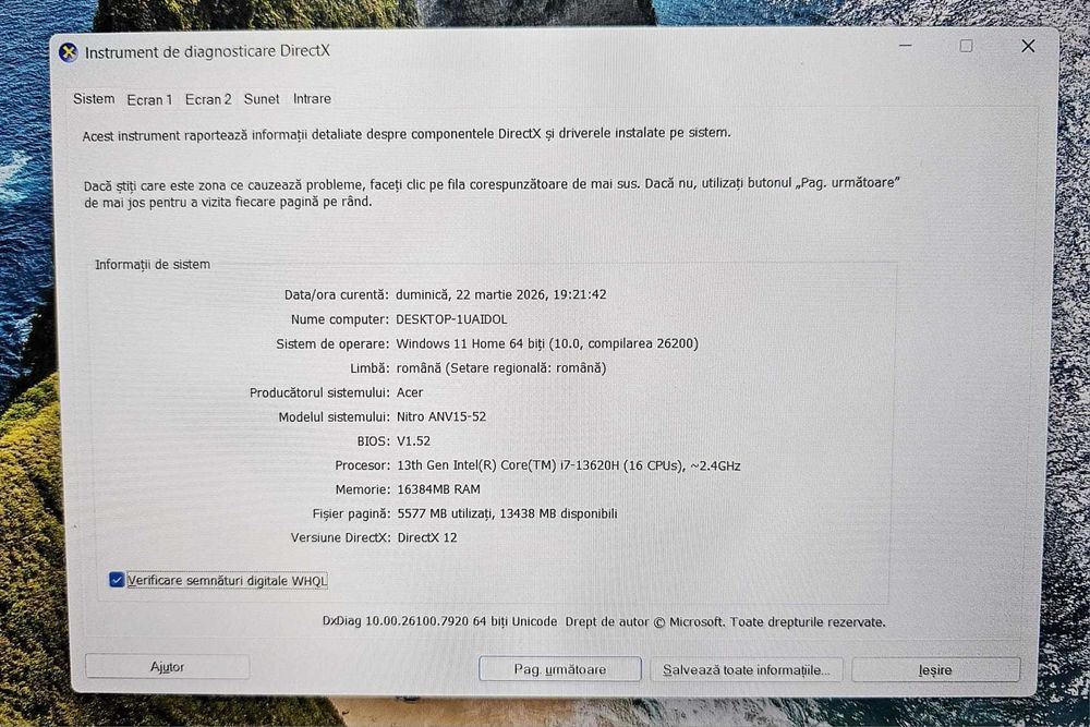 Acer Nitro V15 ANV15-52 I7-13620H / RTX 5050 8GB Zeus Amanet 67420