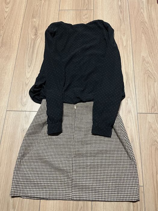 Официален комплект - пола и тънка блуза с дълъг ръкав