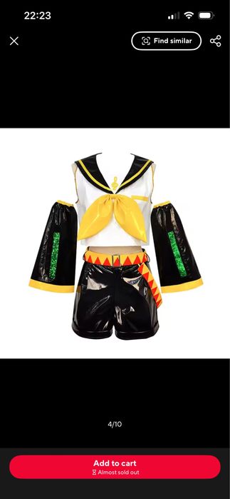 Costum cosplay nou Kagamine Rin 11-12 ani sau xs