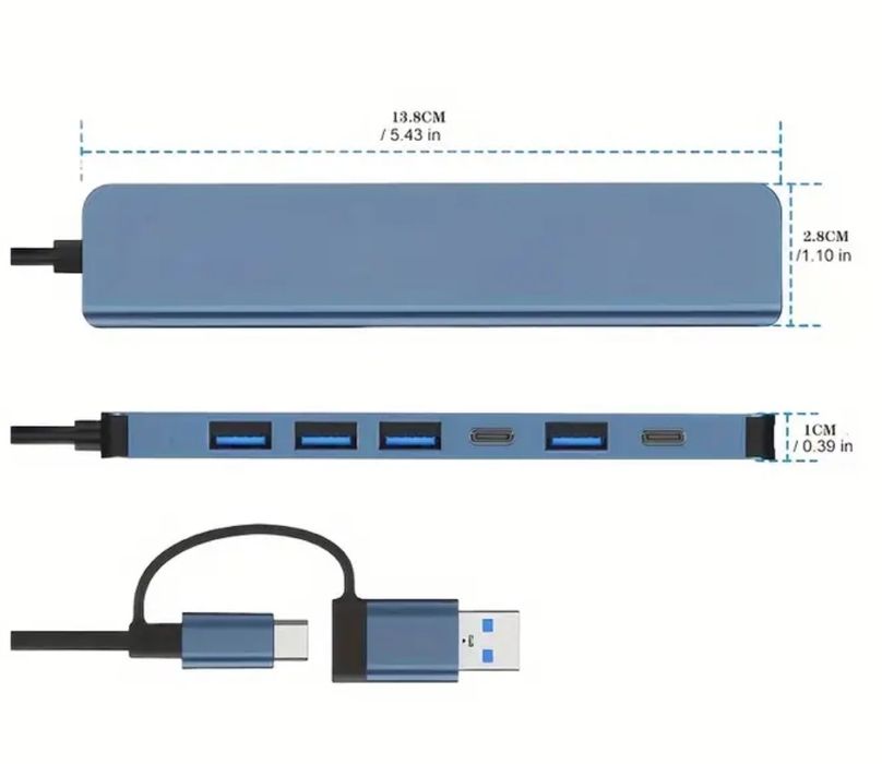 Адаптер 8в1 для ноутбука