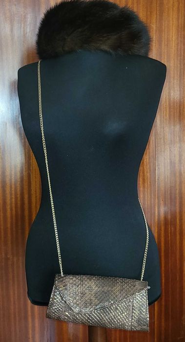 истински ПИТОН красива чанта