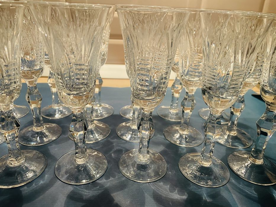 Vand set de 16 pahare CRISTAL / sampanie - BOHEMIA