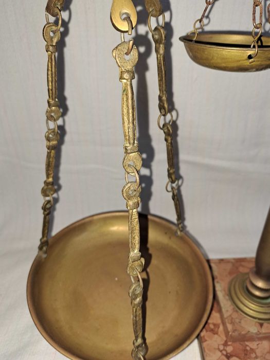 balanta dubla veche bronz alama 56 cm