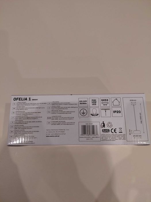 Pendul sticla Ofelia 1 Smoky GX53