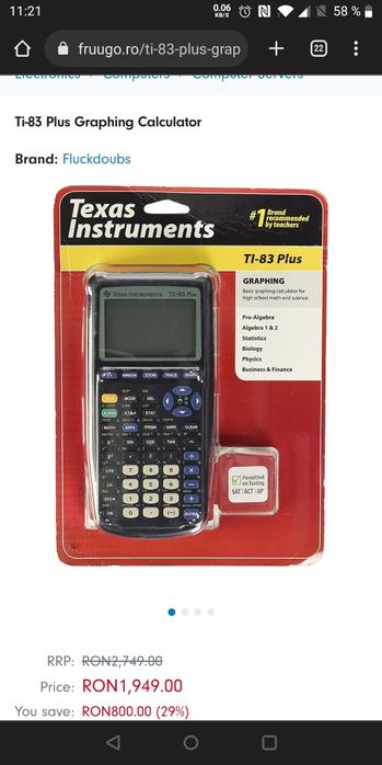 Calculator științific Texas instruments casio