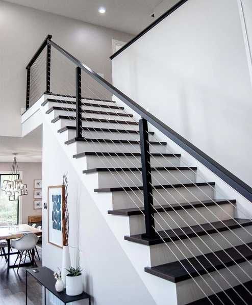 Balustradă pe cablu minimalistă – pentru terase, balcoane, scari